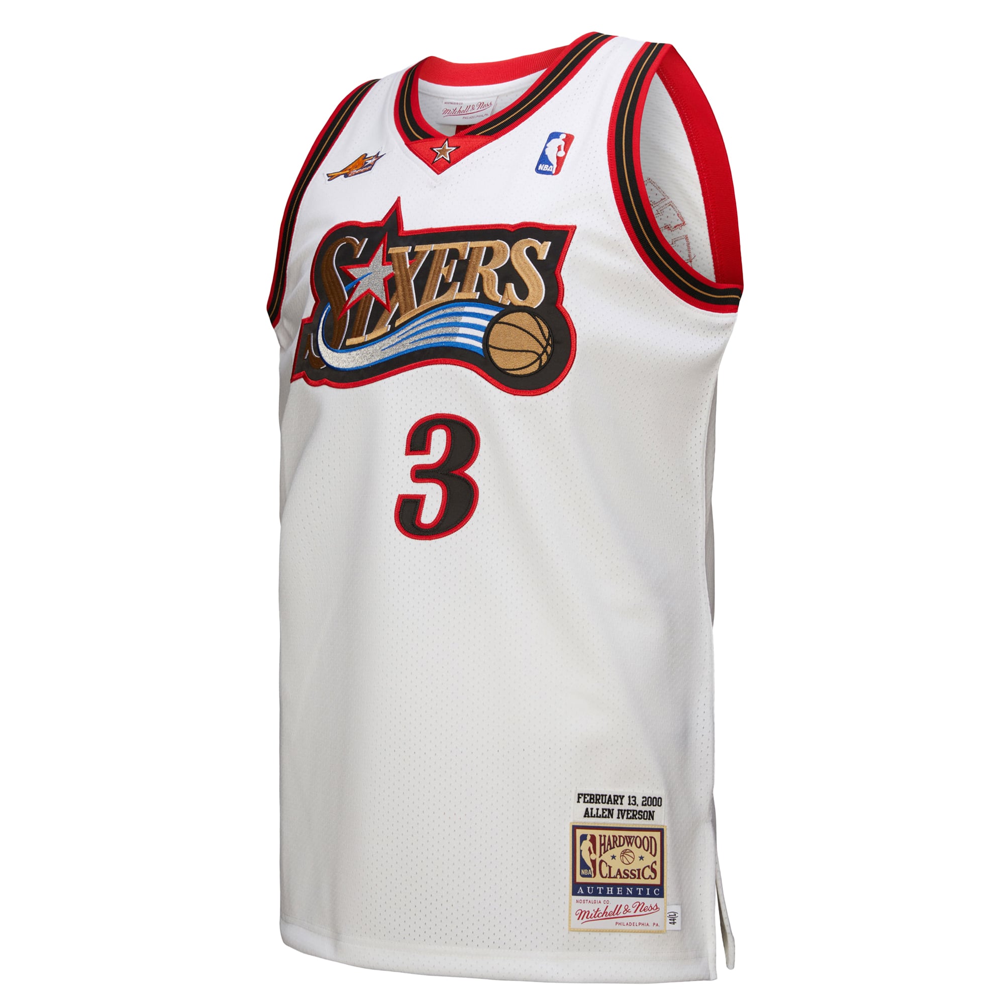 Men's Mitchell & Ness Allen Iverson White Philadelphia 76ers 2000 NBA All-Star Game Authentic Jersey